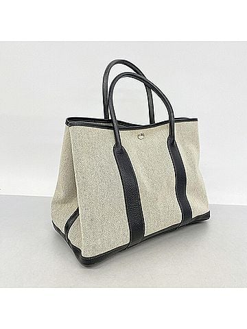 Hermès Hermes Garden PM Tote Bag, Toile H, Black, ?L stamp, Women's (view 2)
