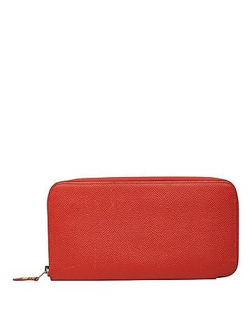 Hermès Hermes Azap Long Silk In Round Zipper Wallet, Pink (Rose Jaipur), Veau Epsom Leather, Women's (view 1)