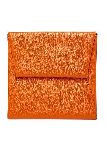Hermès Hermes Bastia Wallet/Coin Purse, ?K Stamp, Orange, Veau Epsom Leather, Women's (view 1)