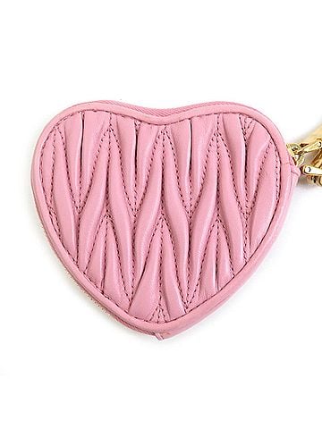 Miu Miu Miu Miu Miu wallet/coin purse, leather, pink, women's, h32527d (view 2)