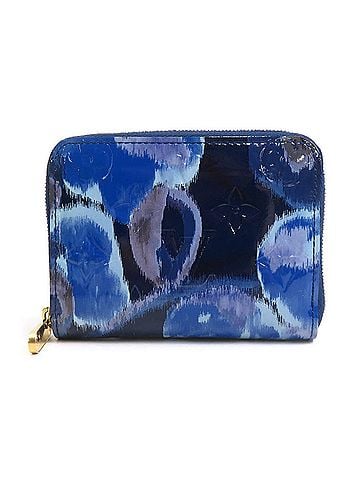 Louis Vuitton Louis Vuitton LOUIS VUITTON Wallet/Coin Purse Ikat Flower Zippy Coin Vernis Blue Men's Women's M90029 h32526 (view 1)