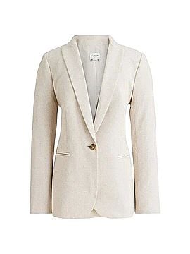 J.Crew Factory Store Linen-Blend One Button Blazer Jacket (view 1)