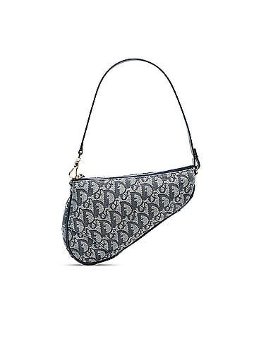 Dior Mini Diorissimo Canvas Saddle Pochette (view 1)