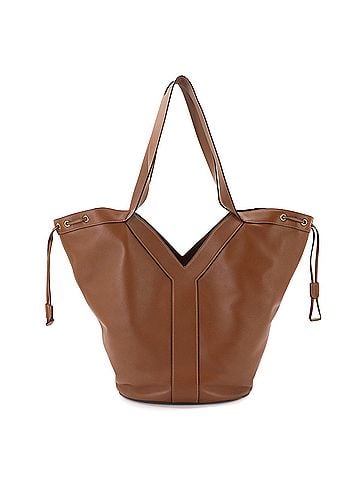 Saint Laurent Saint Laurent Y Hobo Tote Handbag, Leather, Brown, 833160, Gold Hardware (view 1)
