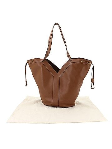 Saint Laurent Saint Laurent Y Hobo Tote Handbag, Leather, Brown, 833160, Gold Hardware (view 2)