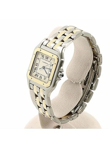 Cartier Cartier Panthère MM 2-Row W25028B6 Date Two-Tone Boys' Watch Ivory YG Yellow Gold Quartz (view 2)