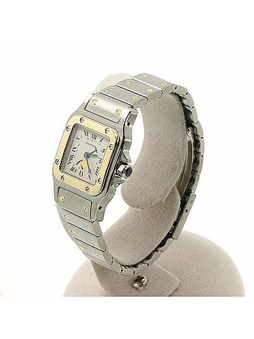 Cartier Cartier Santos Galbee SM Moon Phase Two-Tone W20008C4 Women's Watch Ivory YG Yellow Gold Quartz (view 2)