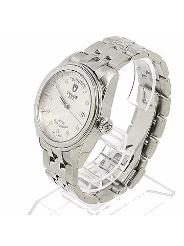 Tudor Tudor Glamour Date-Day 56000 10P Diamond Men's Watch Silver Automatic Self-winding (view 1)