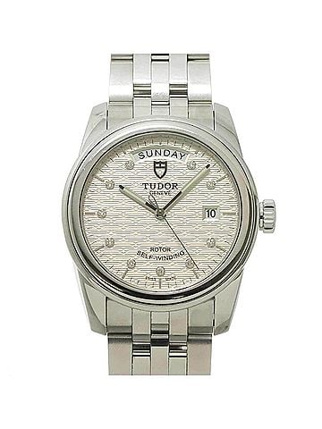 Tudor Tudor Glamour Date-Day 56000 10P Diamond Men's Watch Silver Automatic Self-winding (view 2)