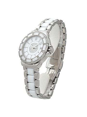TAG Heuer TAG Heuer Formula 1 WAH121D 10P Diamond Ladies Watch, Date, Bezel, White Ceramic Quartz Watch (view 1)