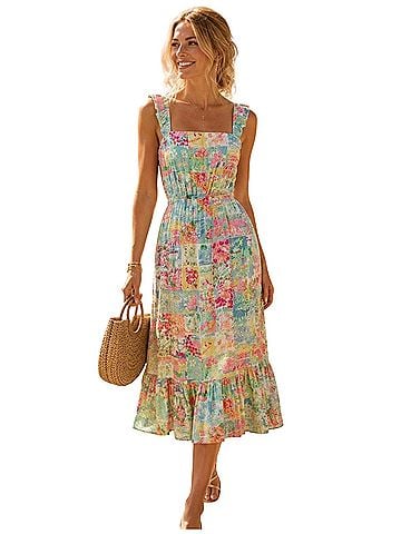 Lilly Pulitzer LILLY PULITZER STATE OF MIND MIDI DRESS Cocktail Dress (view 1)