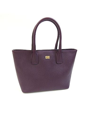 Dolce & Gabbana Dolce &amp; Gabbana handbag, deep royal purple leather shoulder tote, leopard print, for women. (view 1)