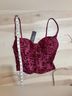 Lulus Floral Red Halter Top Size S - photo 4