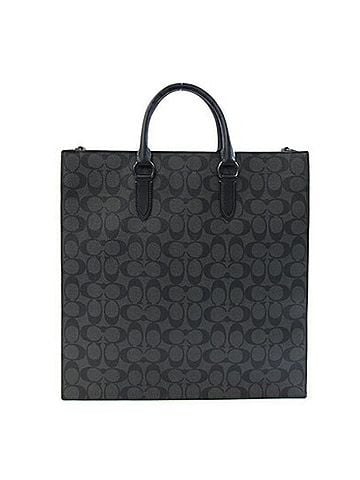 Coach Coach Signature Dylan Large Tote CR314 Gray Black Leather Shoulder Bag for Men | Handbag, Bag, 2-way (view 2)