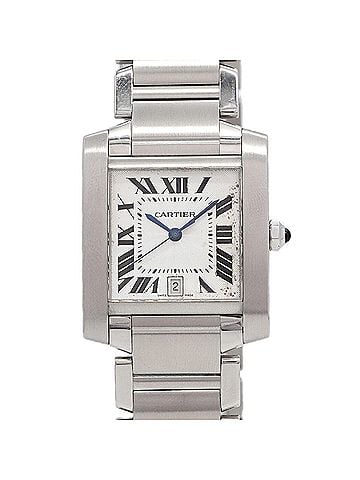 Cartier Cartier Tank Française LM W51002Q3 Silver Dial Men's Watch (view 1)
