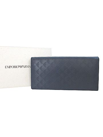 Emporio Armani Emporio Armani Leather Navy Bi-fold Long Wallet 0270EMPORIO ARMANI (view 2)