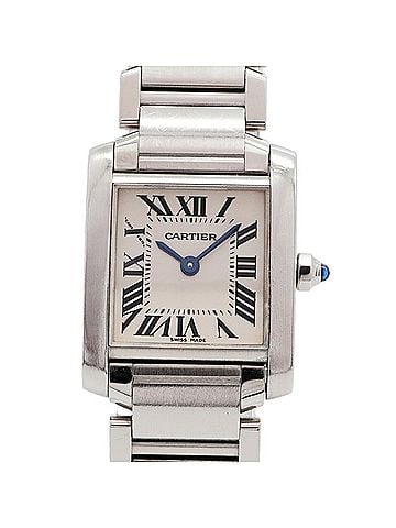 Cartier Cartier Tank Française SM W51008Q3 Ivory Dial Women's Watch (view 1)