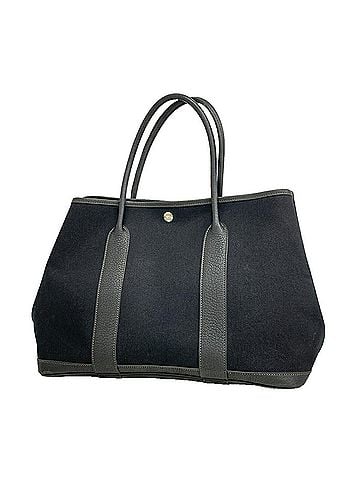 Hermès Hermes Garden PM Tote Bag, Toile Officier, Black, ?K stamp, Ladies' P3568452 (view 1)