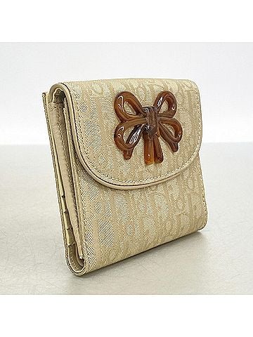 Christian Dior Christian Dior Trotter Nylon Wallet, Beige, Women's (view 2)