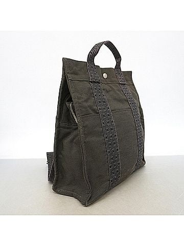 Hermès Hermes Backpack/Daypack, Herline Sac Ad PM, Nylon, Gray, Women's (view 2)
