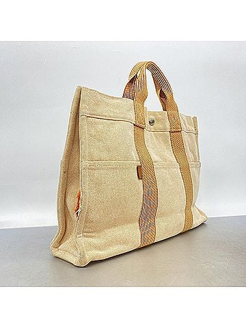 Hermès Hermes New Fourre-Tout MM Canvas Tote Bag, Orange, Men's &amp; Women's (view 2)