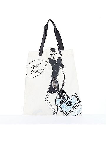 Lanvin Lanvin Fashion Sketch Printed Canvas Tote Bag (view 1)