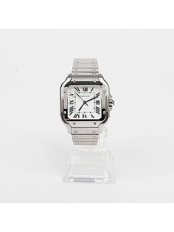 Cartier Santos Medium Steel Automatic Watch (view 2)