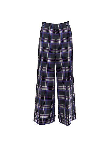 Ralph Lauren Ralph Lauren Tartan Plaid Wool Wide Leg Trousers (view 1)