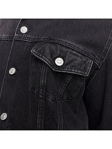 Balenciaga Balenciaga Grey Denim Power Shoulder Jacket (view 2)