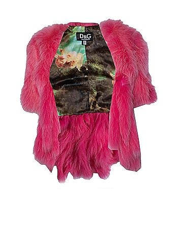 Dolce & Gabbana Dolce &amp; Gabbana, fox fur bolero in pink (view 1)