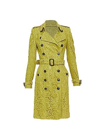 Burberry Burberry 2013 Yellow Lace Double Breasted Coat (view 1)