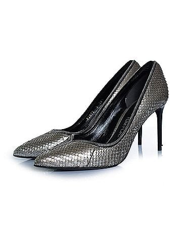 Tom Ford Tom Ford, python leather metallic zipper heels (view 1)