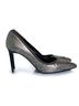 Tom Ford 100% Leather Silver Tom Ford, python leather metallic zipper heels Size EU 38 1/2 - photo 5