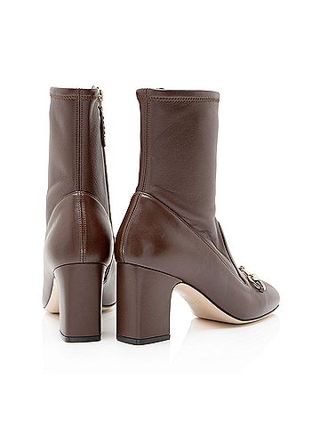 Gucci Gucci Leather Horsebit Ankle Boots - Size 7 / 37 (view 2)