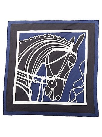 Hermès Hermes Blue Robe du Soir Hong Kong 40 Silk Scarf (view 2)