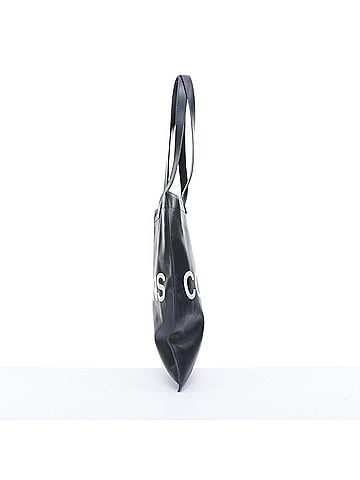 Comme des Garçons Comme Des Garcons Black Leather Huge Logo Shopper Tote Bag (view 2)