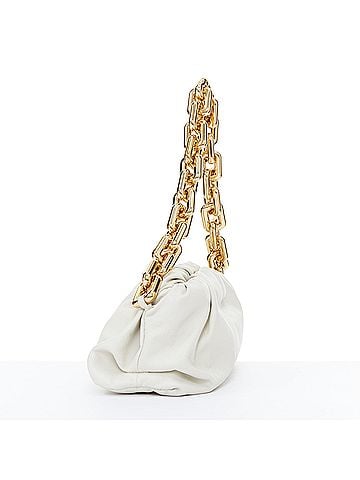 Bottega Veneta Bottega Veneta 2020 The Chain Pouch White Leather Shoulder Bag (view 2)