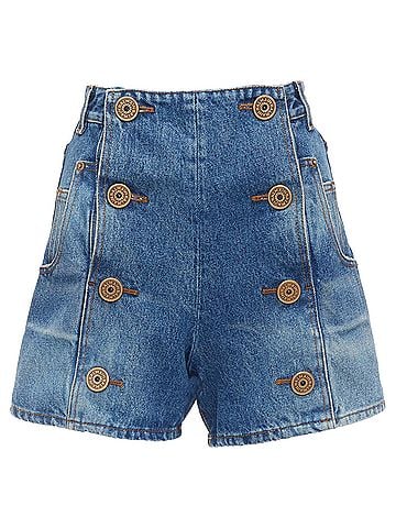 Balmain Balmain High Waisted Denim Shorts (view 1)