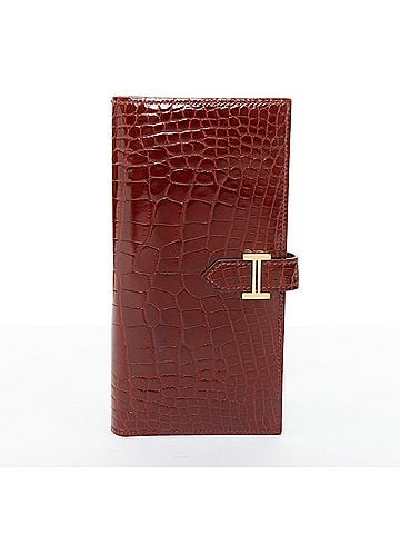 Hermès Hermes Red Scaled Leather Long Wallet (view 1)
