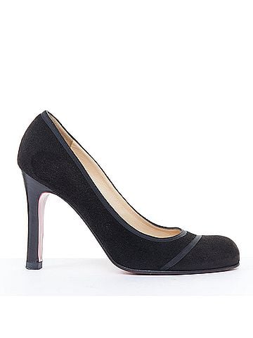 Christian Louboutin Christian Louboutin Black Suede Pumps (view 1)