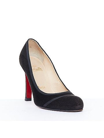Christian Louboutin Christian Louboutin Black Suede Pumps (view 2)