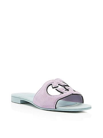 Gucci Gucci Suede Interlocking G Cutout Slide Sandals - Size 7 / 37 (view 1)