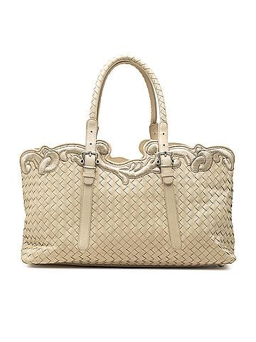 Bottega Veneta Embroidered Nappa Intrecciato Tote (view 1)