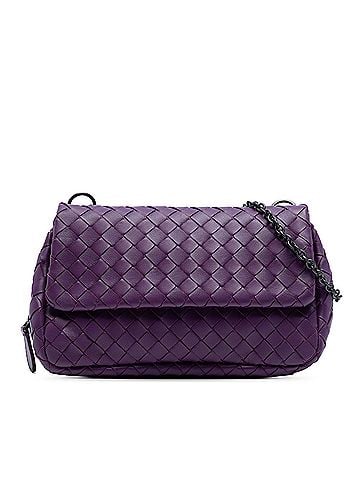 Bottega Veneta Mini Nappa Intrecciato Expandable Chain Flap Crossbody (view 1)