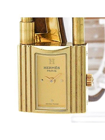 Hermès HERMES Kelly Watch Gold Plated Leather Quartz Ladies Watch (view 2)