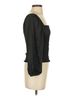 J.Crew 100% Polyester Black J.Crew 3/4 Sleeve Top Size XS - photo 3