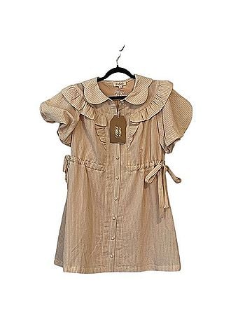 Listicle Cream Midi Dress Casual Dress (view 1)