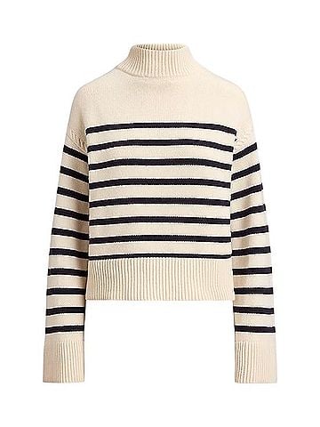 Ralph Lauren Striped Wool-Blend Mockneck Sweater Pullover Sweater (view 2)