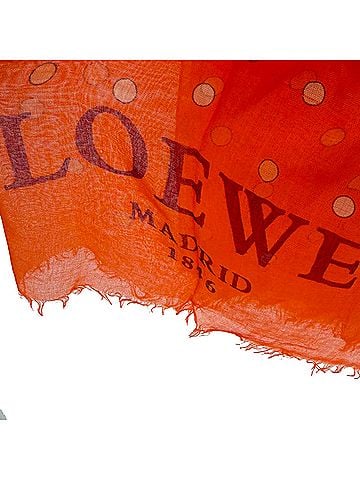 Loewe Loewe Vibrant Print Scarf in Orange Modal (view 2)