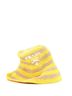 Prada 100% Raffia Yellow Triangle Logo Bucket Hat Striped Raffia One size - photo 1